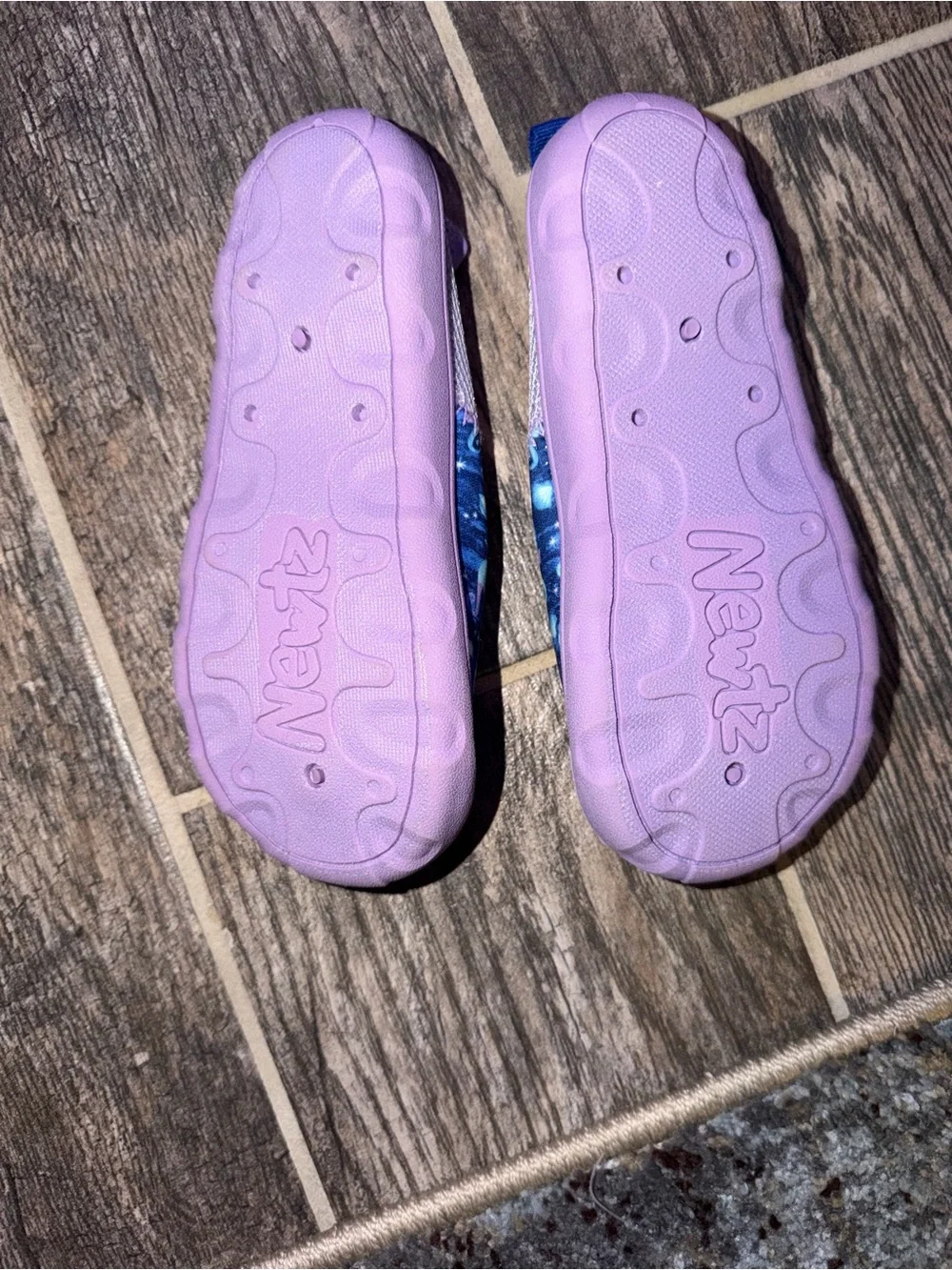 Kids' Purple & Navy Seahorse Slip-On Water Shoes